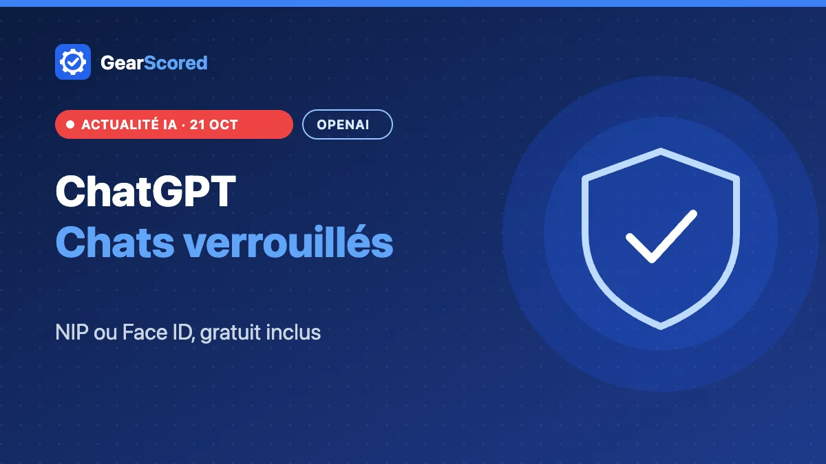 Conversations verrouillées dans ChatGPT avec NIP et Face ID