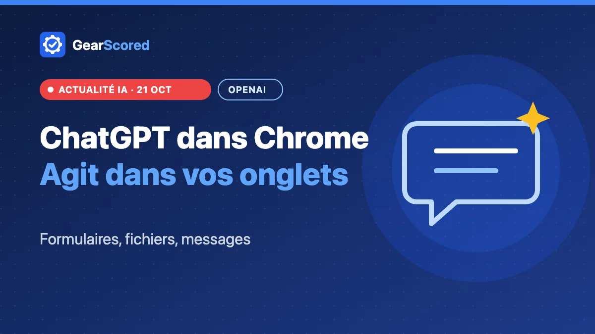 L’extension Chrome de ChatGPT agit dans les onglets du navigateur