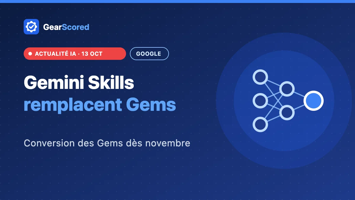 Les Skills de Google Gemini remplacent les Gems