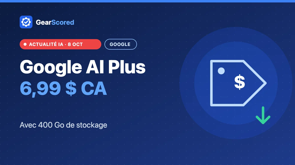 Google AI Plus : baisse de prix à 4,99 $ et 400 Go de stockage