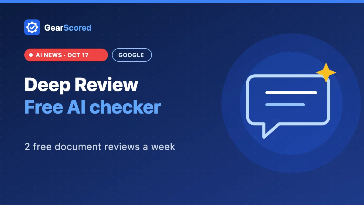 Google Deep Review free AI document checker