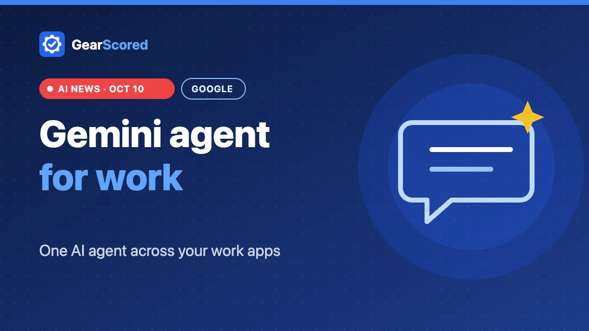 Google Gemini agent for work announcement graphic
