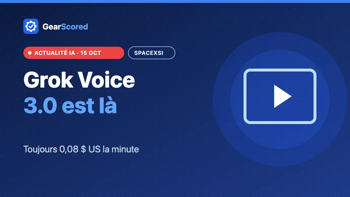 Lancement de Grok Voice 3.0 à 0,08 $ US la minute