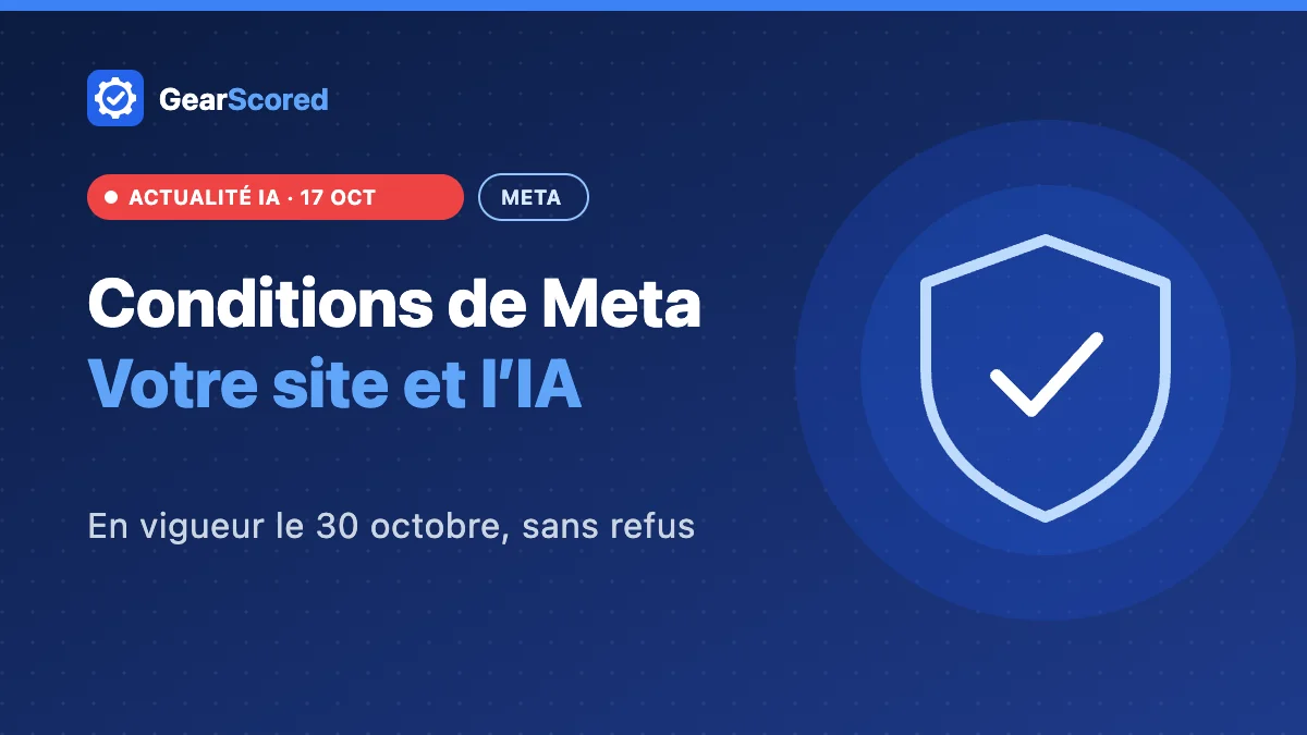 Nouvelles conditions de Meta pour l’entraînement de l’IA sur les sites Web