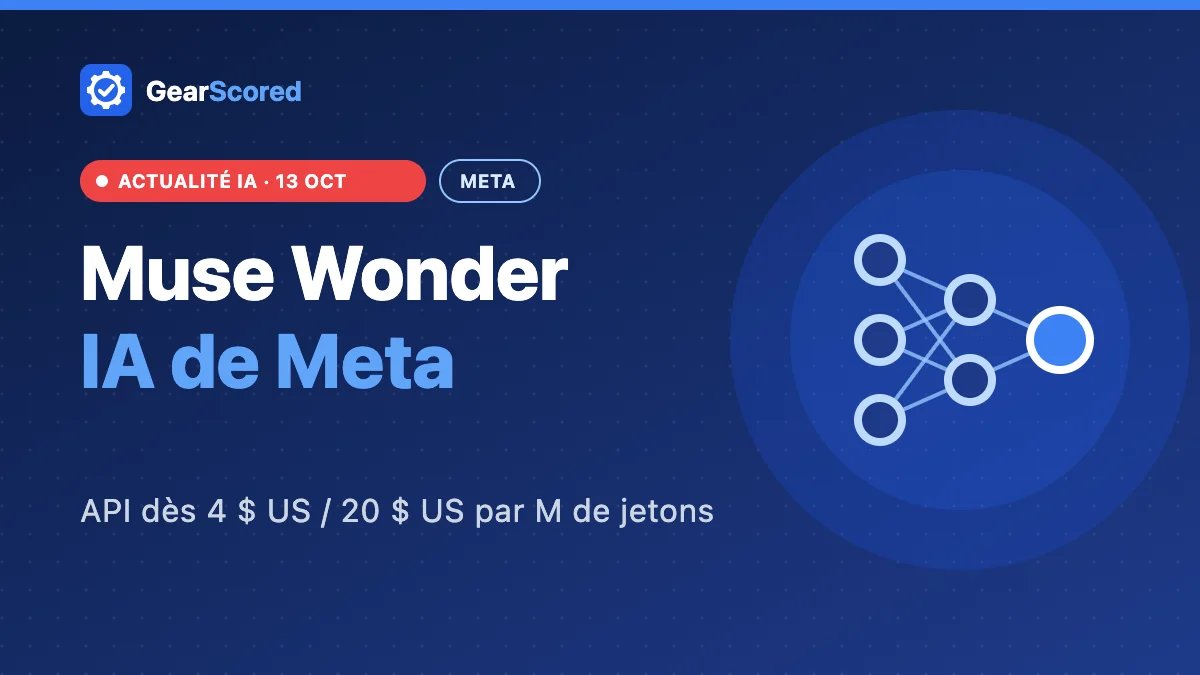 Lancement du modèle d’IA Muse Wonder de Meta